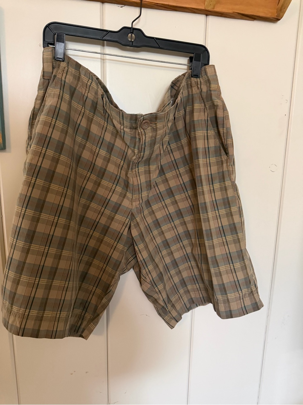 Eddie Bauer Men’s 42 Plaid Cotton Shorts Y2K Outdoor Preppy